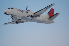 初飛行機撮影　シルバーレンズの小学生