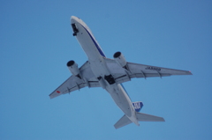 初飛行機撮影　シルバーレンズの小学生２