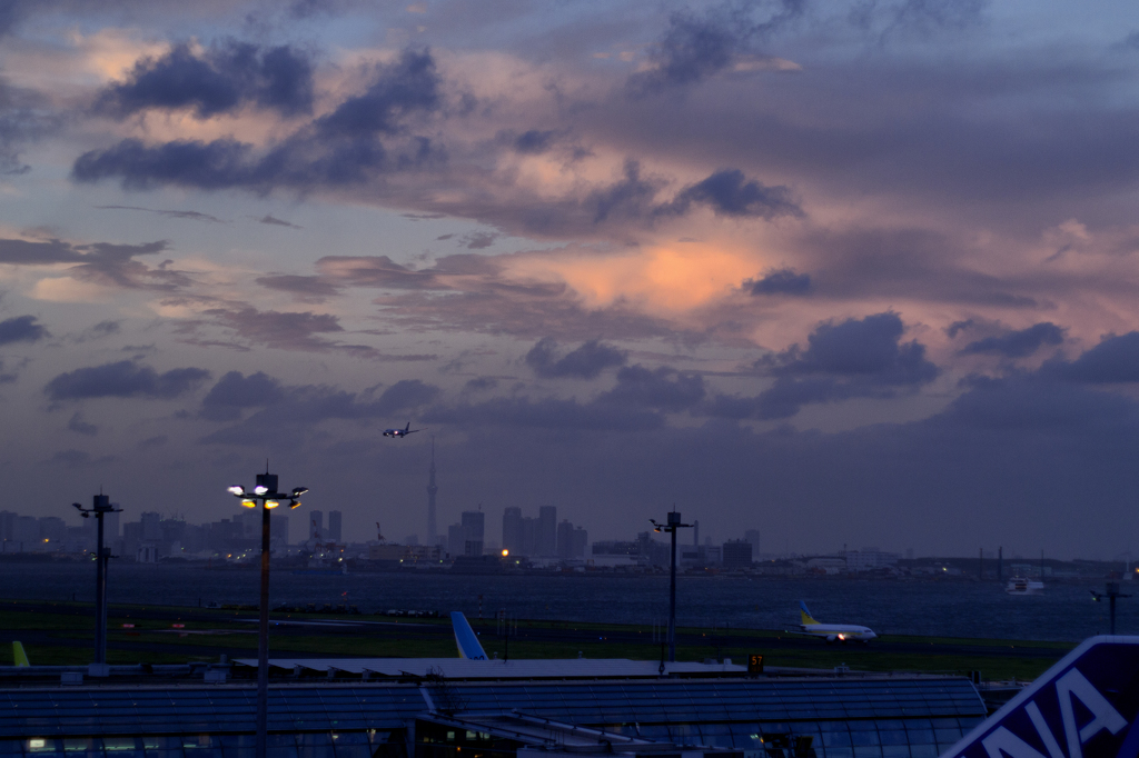 羽田の夕景