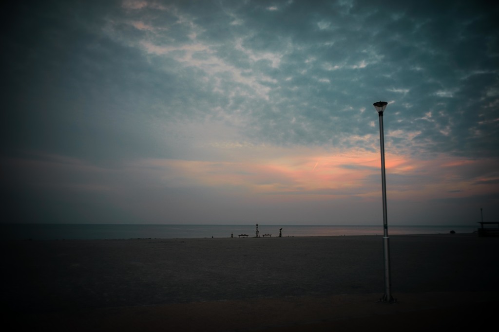 海岸公園の夕焼け