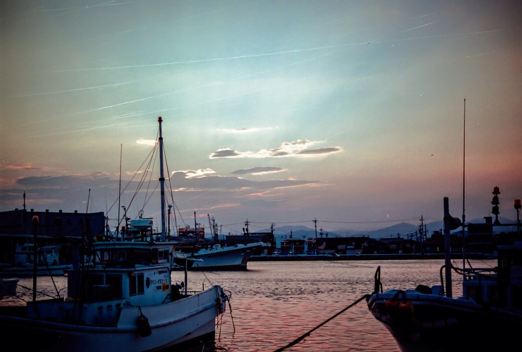 漁港夕景