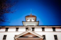 white wall ,blue sky