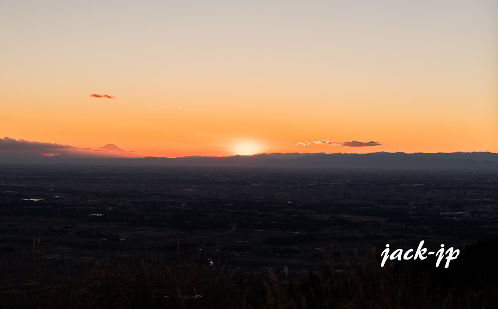 今年最後の夕日