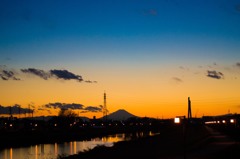 夕空シルエット