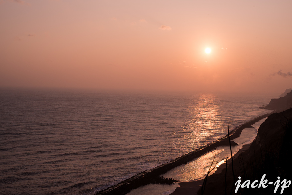 屏風ヶ浦の夕日