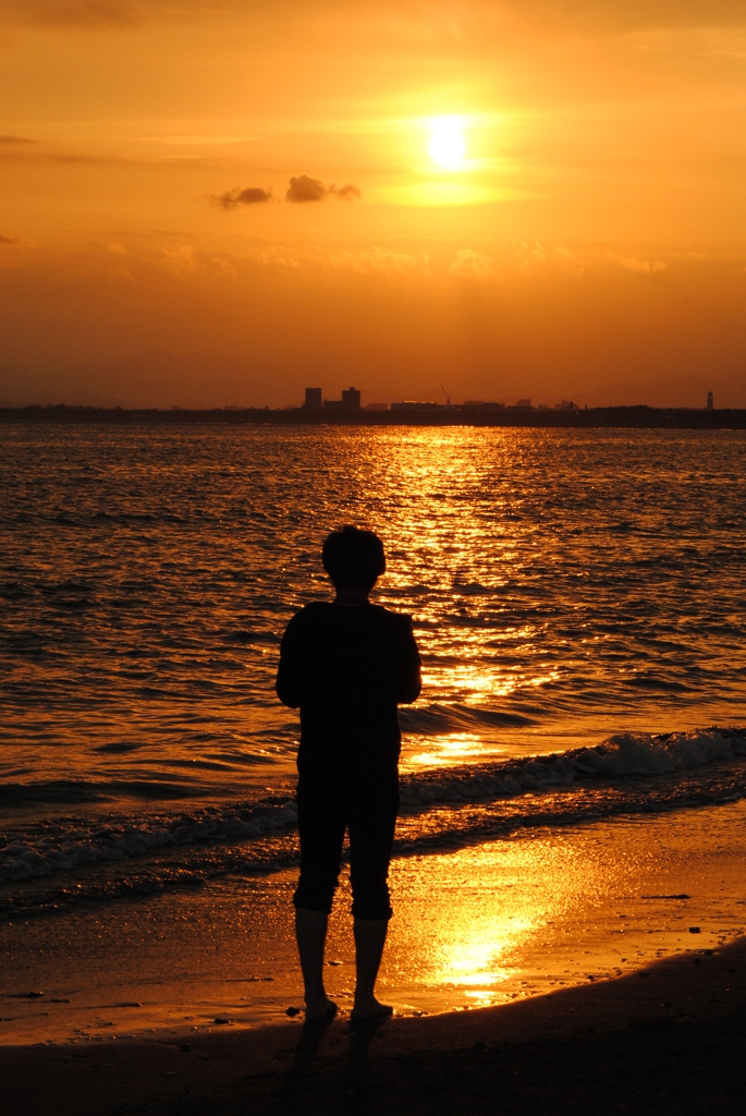 夕日に別れを告げて