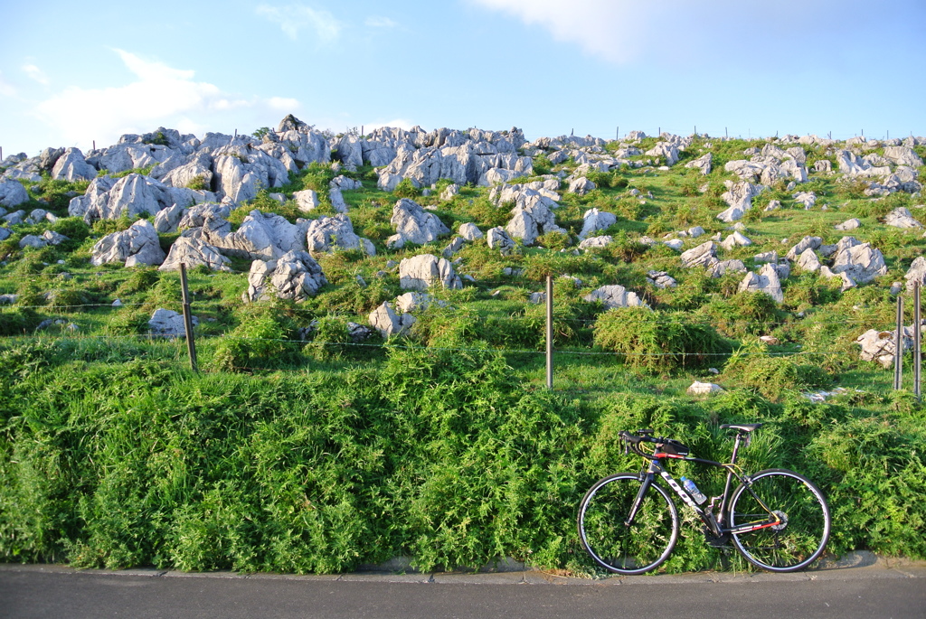 四国カルストと自転車