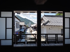 竹原の町並みを見下ろす