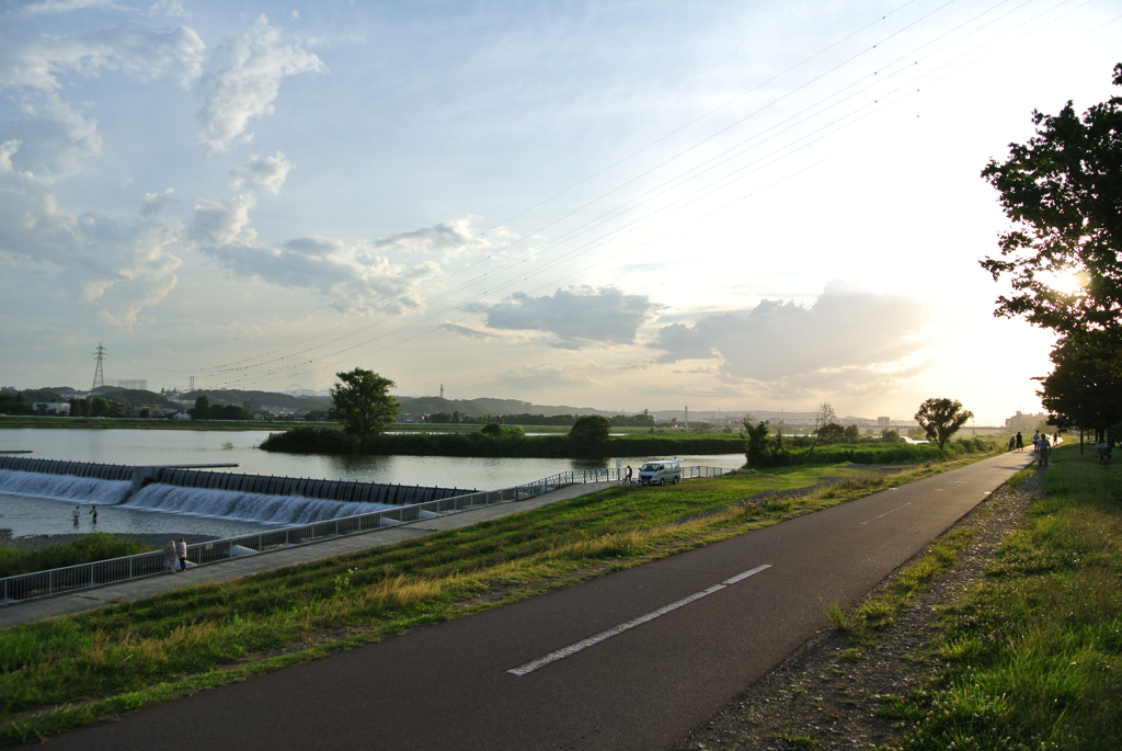 多摩川河川敷