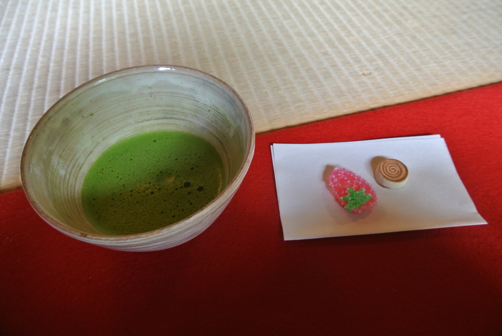白雪楼でいただいたお茶菓子