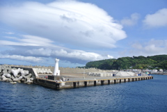 岡田港の見送り