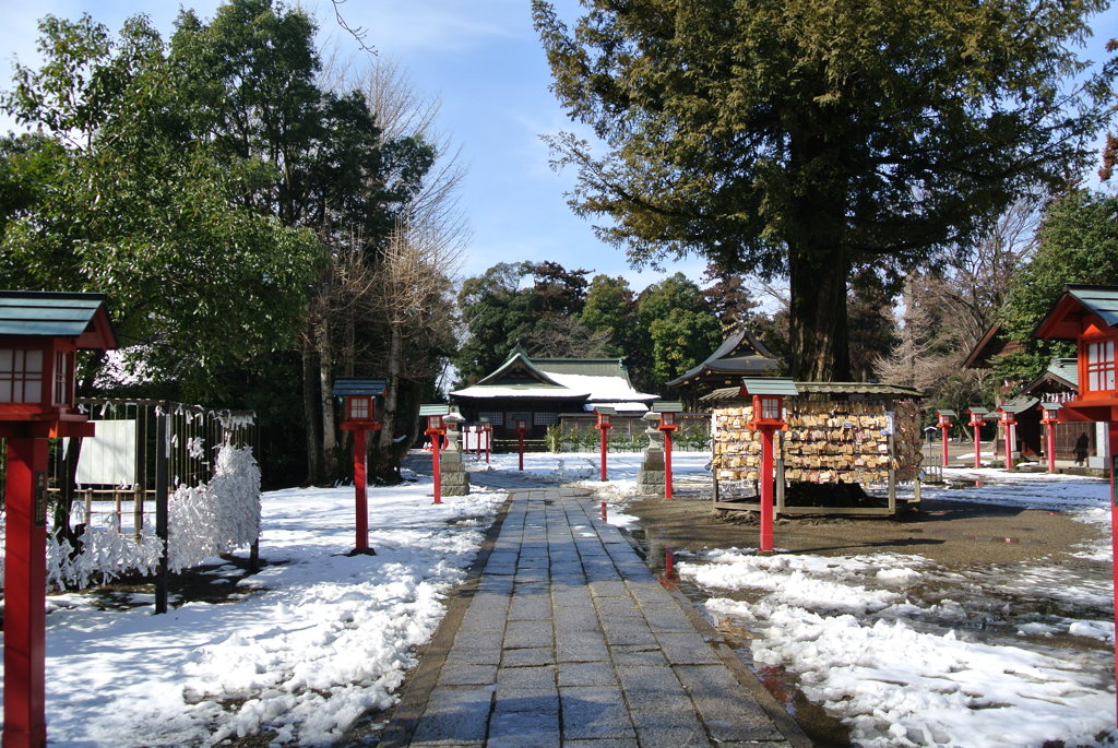 雪の鷲宮神社