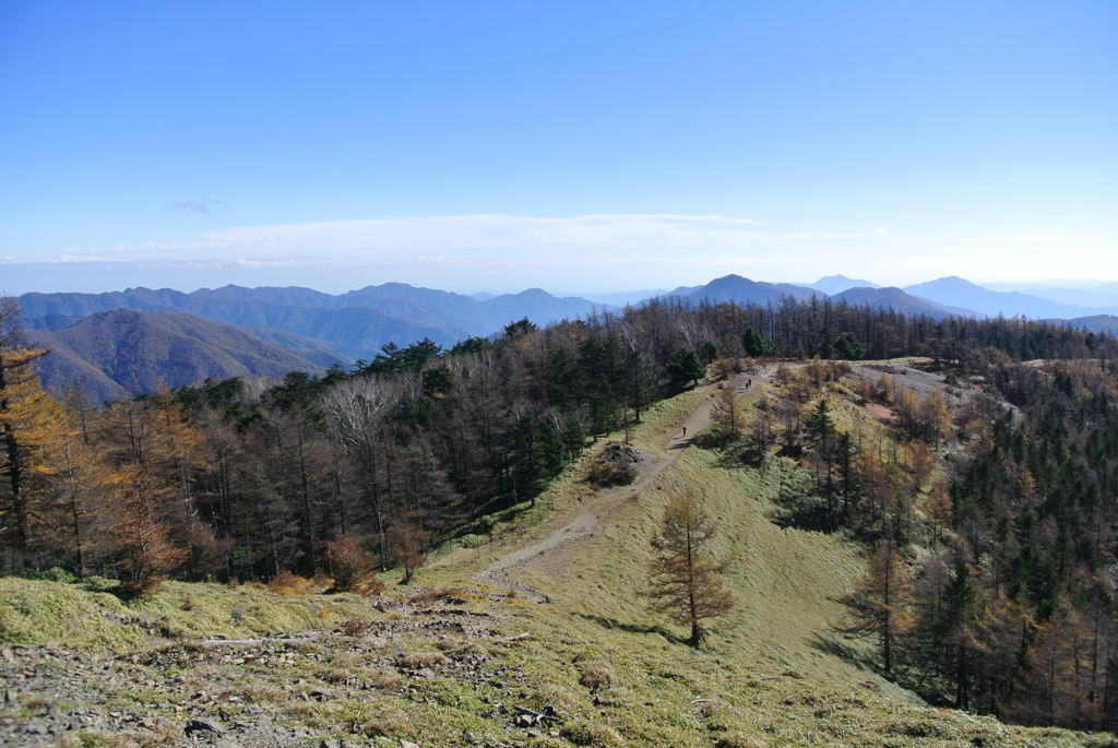 山頂付近の尾根歩き①
