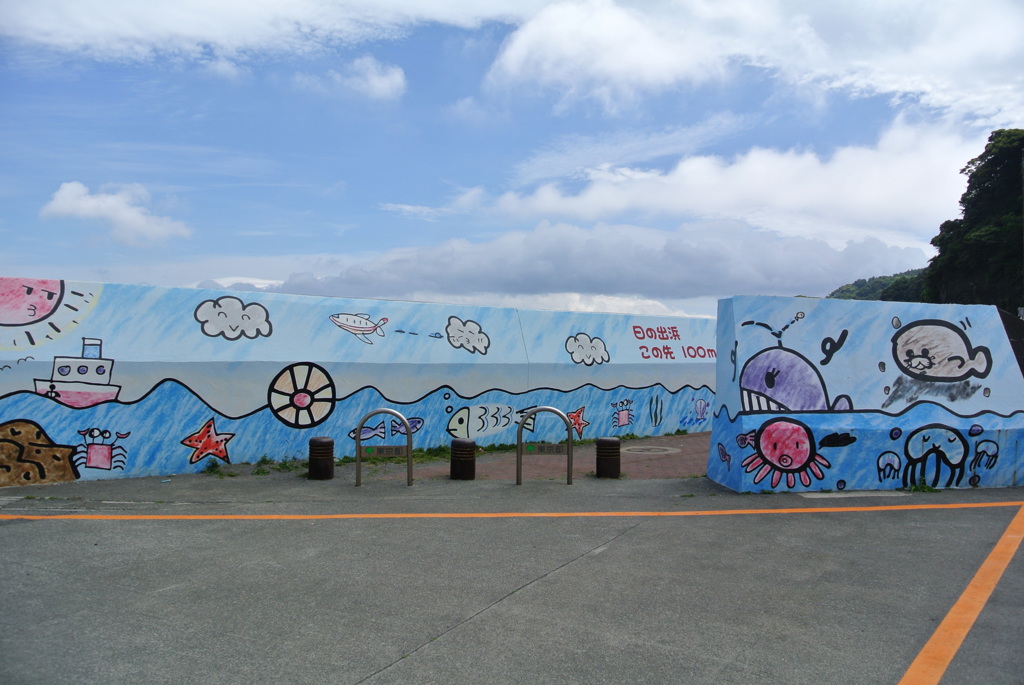 岡田港の町並み2