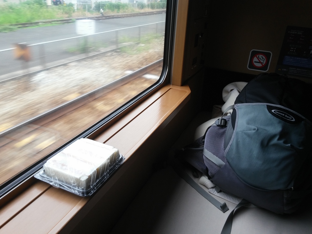 寝台列車での朝ごはん