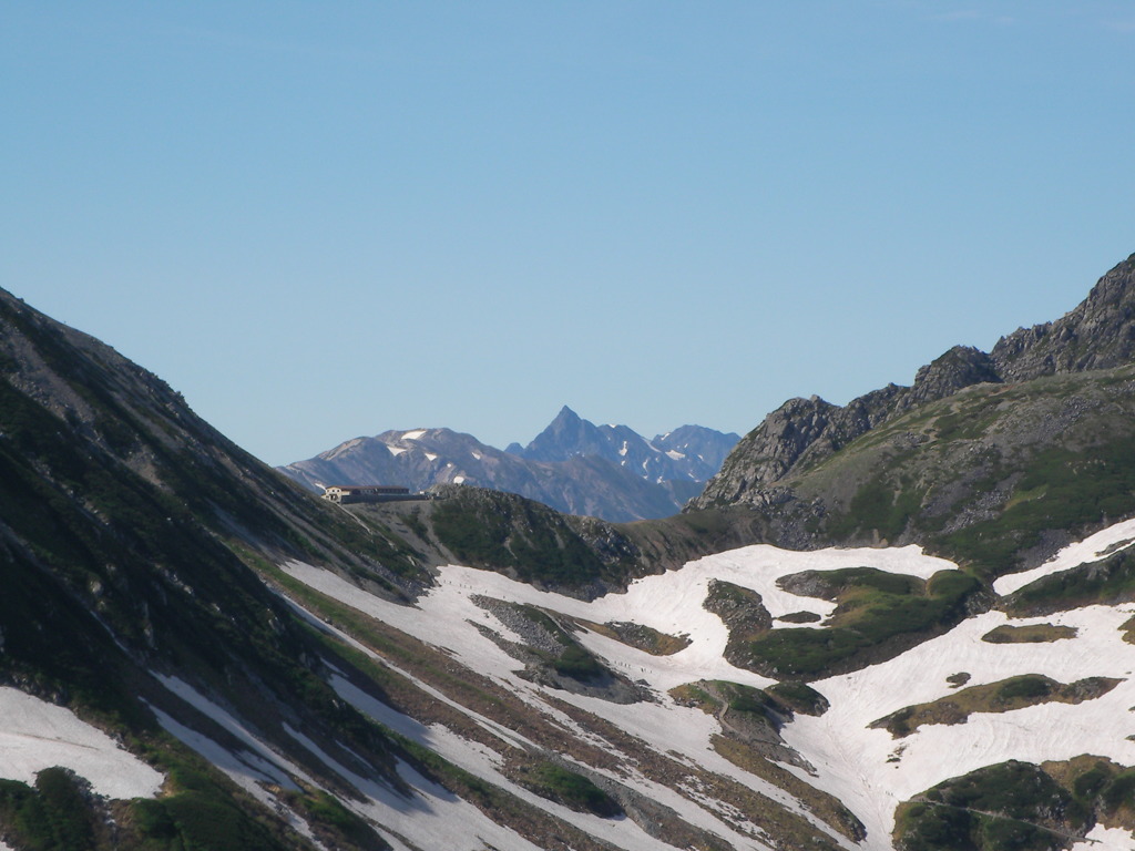 立山エリアから槍ヶ岳を望遠