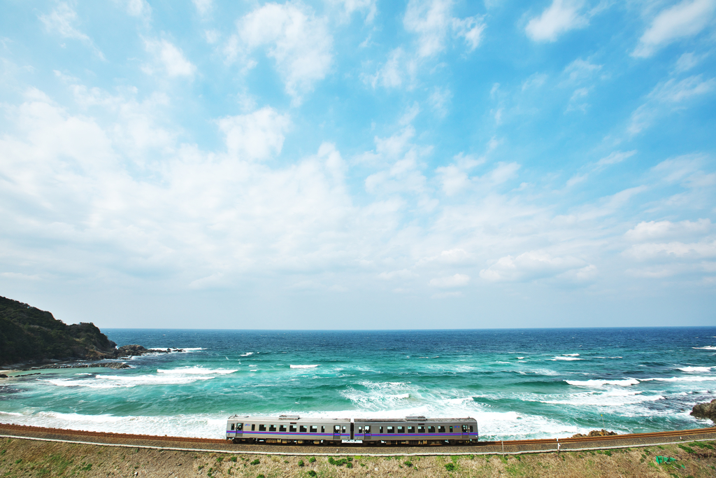 山陰の海と空