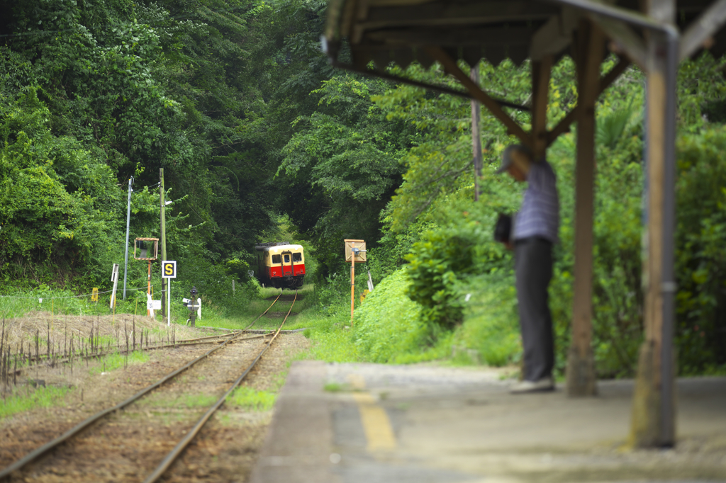 汽車を待つ