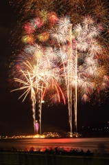 湘南の秋の夜空に咲く花