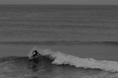 monochrome surfer