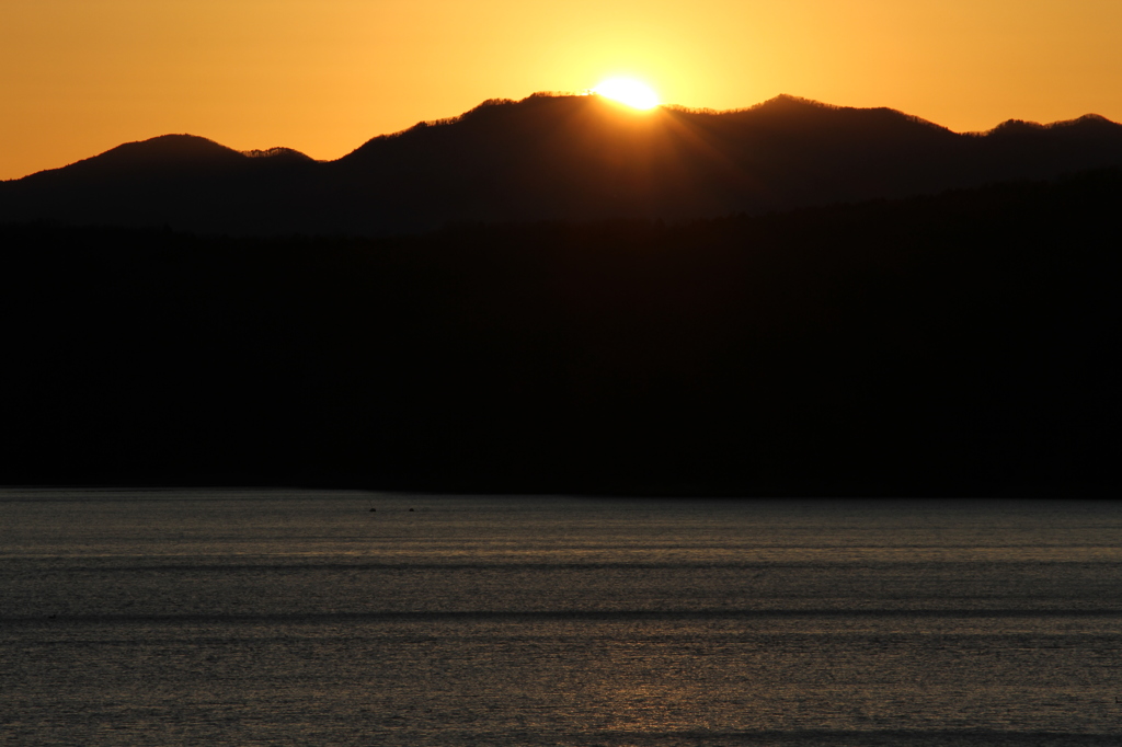 夕暮れの峰
