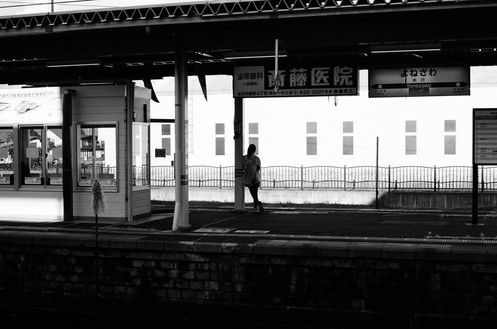 米沢駅にて