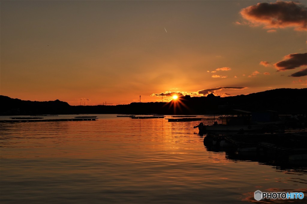 的矢湾夕景