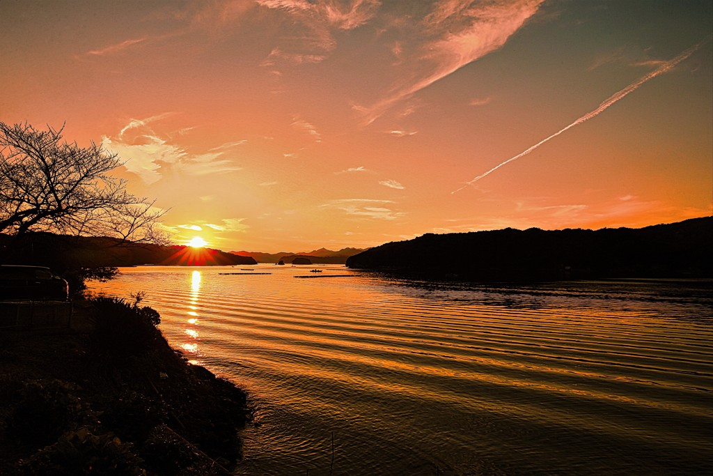 下津浦夕景