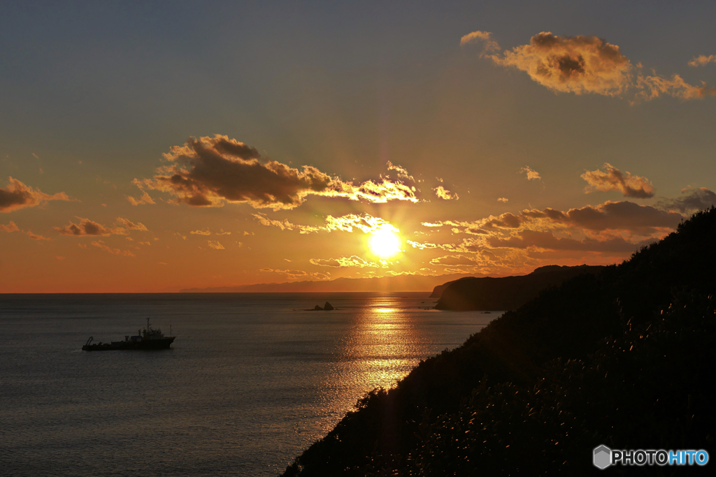 磯笛岬夕景