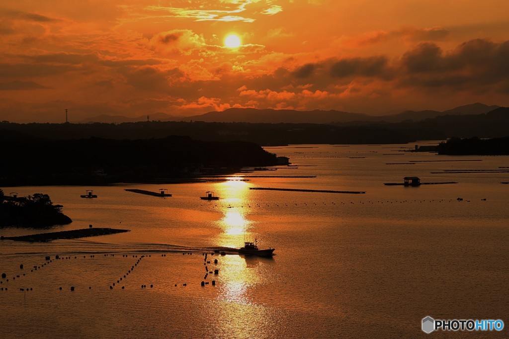 英虞湾夕景