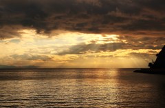 夕陽の光芒