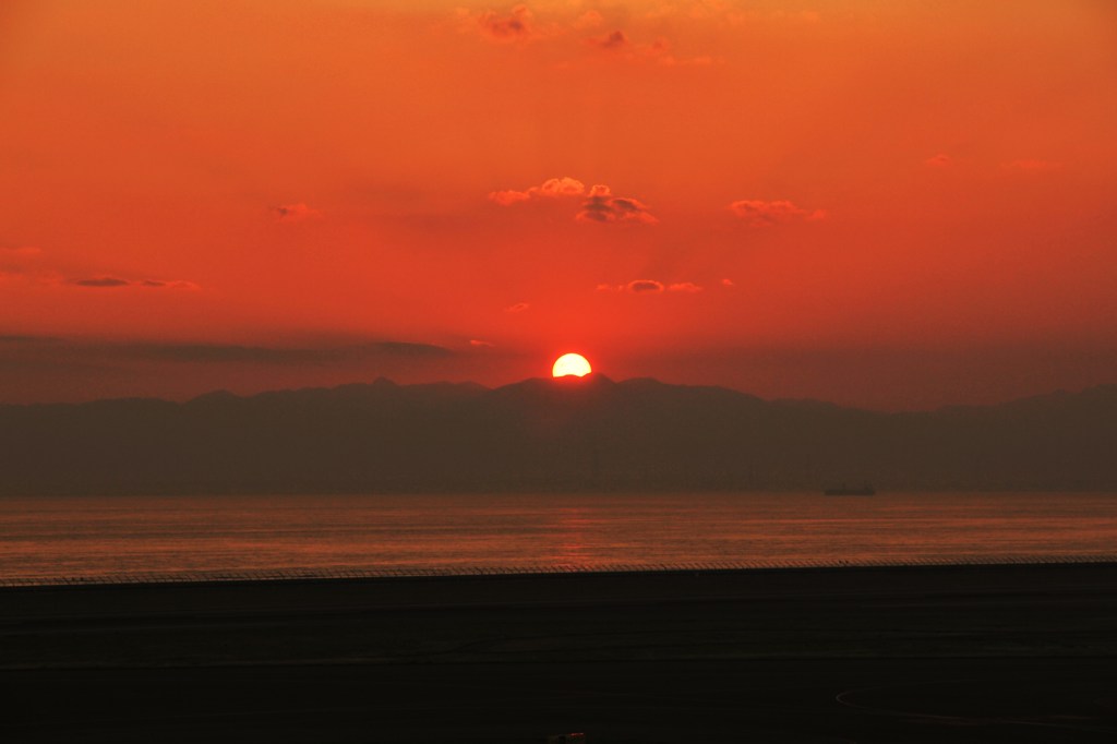 セントレアからの夕陽
