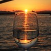 Sunset in the glass
