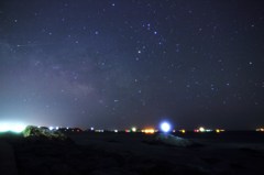 天の川と三河湾