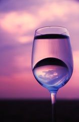 Twilight in the glass