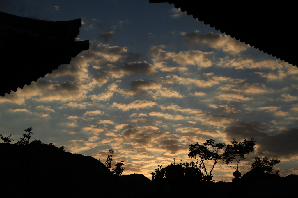 空と屋根