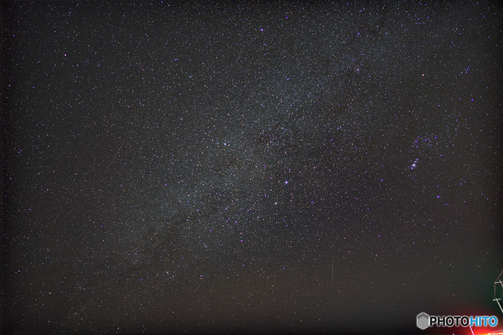 双子座流星群と冬の天の川 