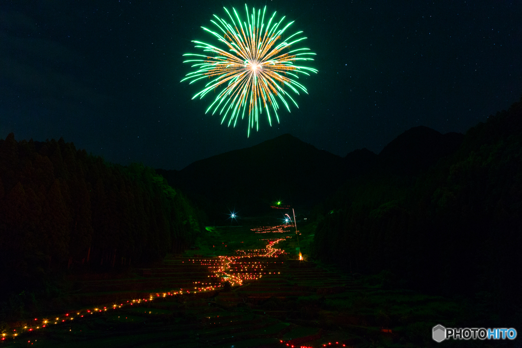 Fireworks near the rainy season