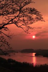 雨上がりの夕暮れ