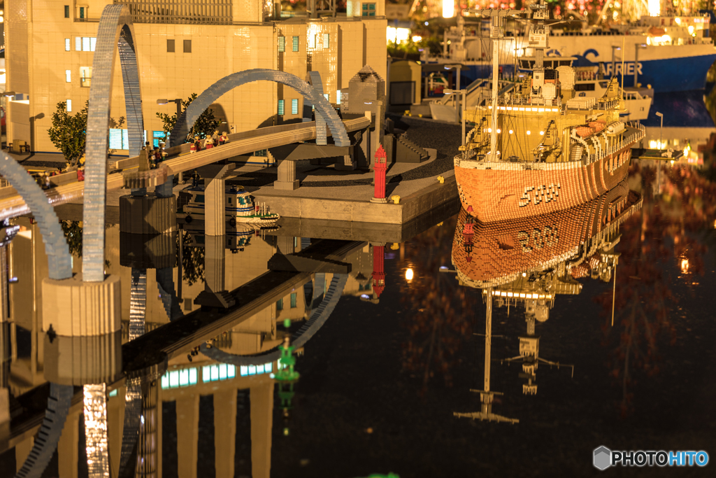 Nagoya port made of Lego