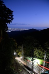 大山下社駅から相模湾を望む