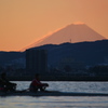 諏訪湖と富士