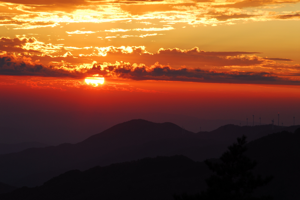 蛇峠の夕日