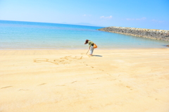 海と女性