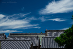 屋根と雲
