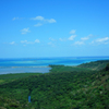 西表島のピナイサーラの滝上から眺める風景