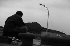尾道　釣り人