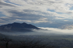 雨引観音から見た筑波山