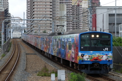 大阪環状線201系ユニバーサルスタジオジャパンラッピング