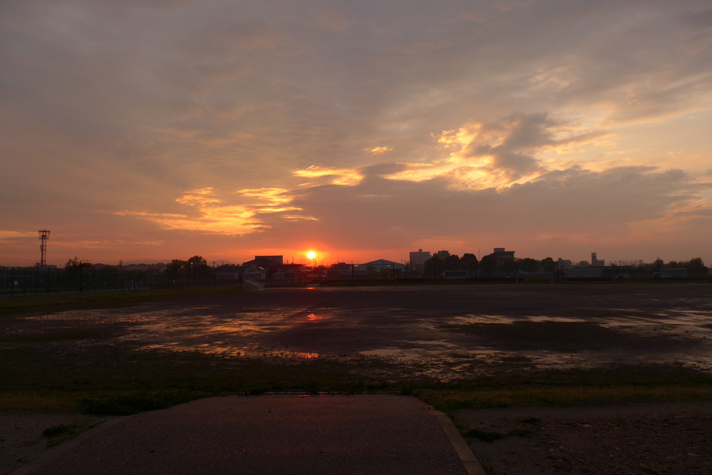 牛山公園の朝焼け①